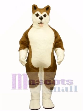 Niedliches Brown Husky Hundemaskottchen Kostüm Tier