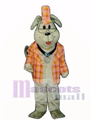 Niedlich Inspektor Hund mit Outfit Maskottchen Kostüm Tier 