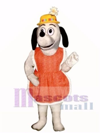 Netter Gertie Windhund Hund mit Schürze & Hut Maskottchen Kostüm Tier 