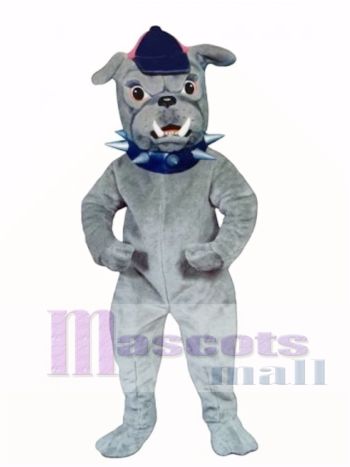 Niedlich Bulldog mit Kragen und Hut Maskottchen Kostüm Tier