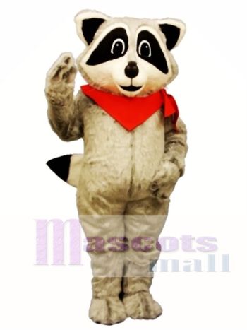 Waschbär mit Halstuch Maskottchen Kostüm   Tier