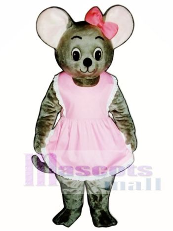 Mitzi Maus mit Schürze & Bow Maskottchen Kostüm
