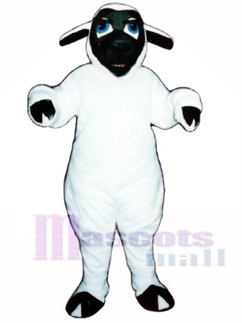 Schwarzes Gesichts-Schaf Maskottchen Kostüm