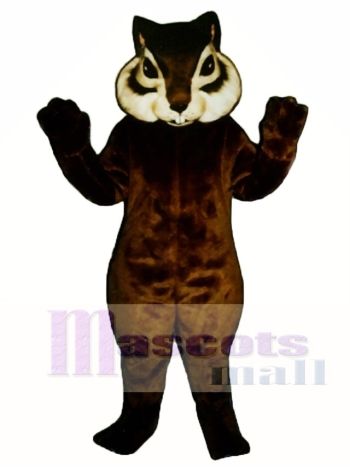 Realistischer Streifenhörnchen mit Kurzschwanz Maskottchen Kostüm