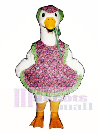 Mutter Gans mit Hut Maskottchen Kostüm Geflügel 