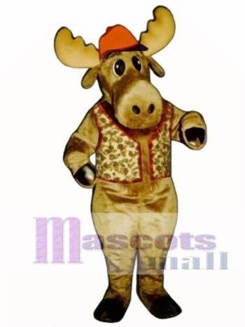 Niedlicher Milton Elch mit Jagdweste & Hut Maskottchen Kostüm