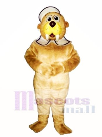 Niedliches Baby Walross mit Hut & Kragen Maskottchen Kostüm