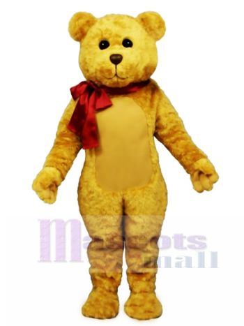 Neu gefüllter Teddybär mit Bogen Maskottchen Kostüm