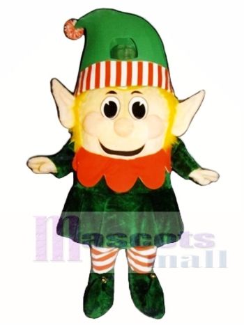 Verrücktes Mädchen Elf Maskottchen Kostüm