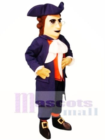 Kolonial Man Maskottchen Kostüm Menschen