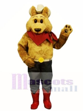 Nettes Cowboy Kojote Wolf Maskottchen Kostüm