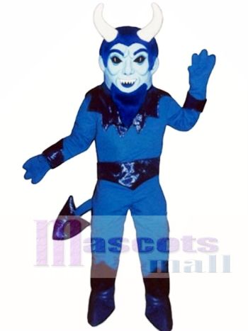 Blau Teufel Maskottchen Kostüm