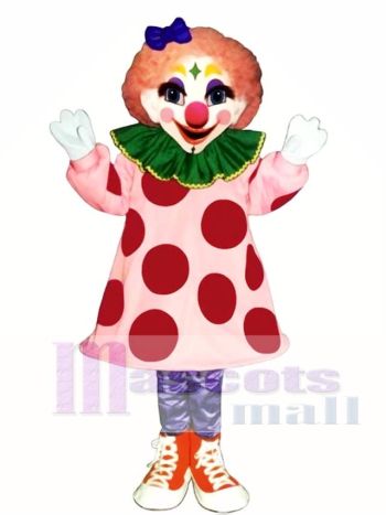 Mädchen Clown Maskottchen Kostüm