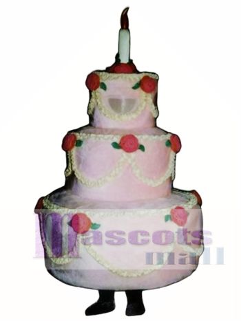 Drei-Schicht Kuchen Maskottchen Kostüm