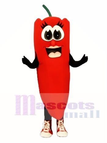 Frau Red Pepper Maskottchen Kostüm