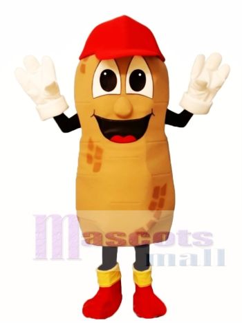 Schiedsrichter Peanut mit Hut, Schuhe & Handschuhe Maskottchen Kostüm