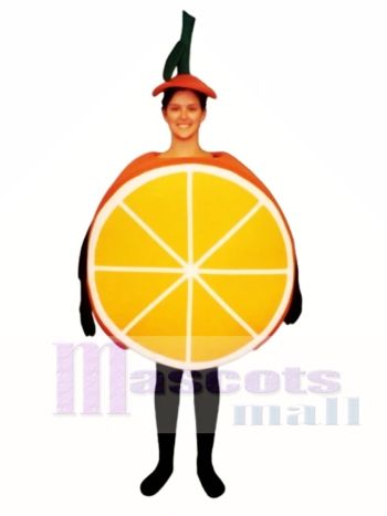 Geschnittene Orange Maskottchen Kostüm Obst