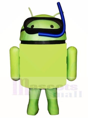 Android mit Schnorchel Maskottchen Kostümen