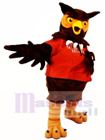 rot Hemd Braun Eule Maskottchen Kostüme Tier
