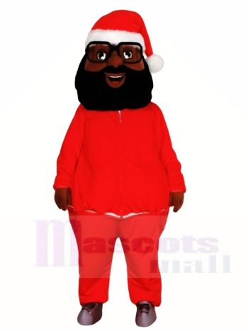 Schwarz Weihnachtsmann Maskottchen Kostüme Menschen