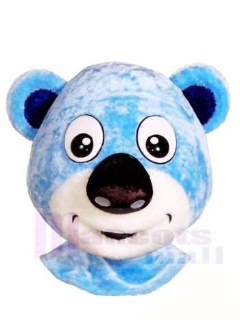 Blauer Bär Kopf nur Maskottchen Kostüme