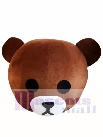 Braun Bär Maskottchen HEAD ONLY Linie Stadt Freunde