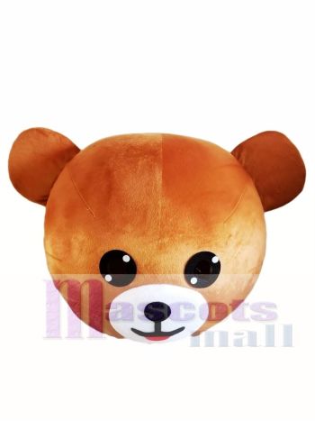 Lachen Lächeln Licht Braun Bär Maskottchen HEAD ONLY Linie Stadt Freunde