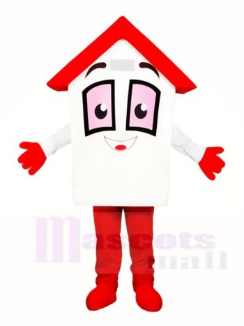 rot Dach Haus Home Maskottchen Kostüme für Immobilien Agentur Promotion