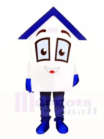 Blau Dach Haus Home Maskottchen Kostüme für Immobilien Agentur Promotion
