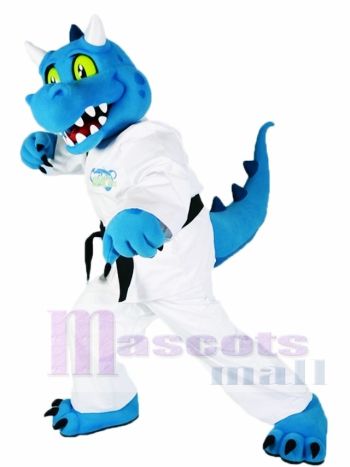 Blaue Kung Fu Drachen Maskottchen Kostüme