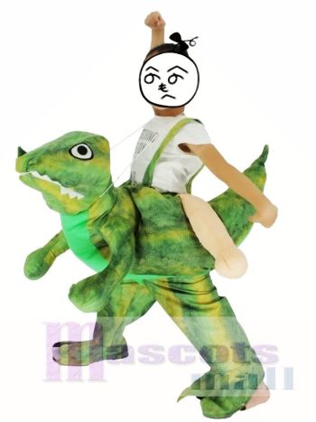 Kinder Huckepack tragen mich auf Velociraptor Dinosaurier fahren Drachen Maskottchen Kostüme