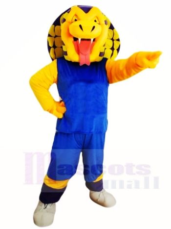 Blaues Shirt Sport Schlange Maskottchen Kostüme Tier