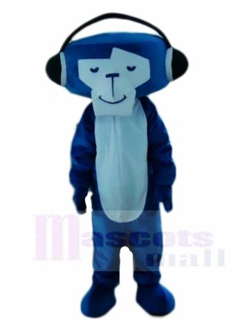 Blauer DJ Affe Maskottchen Kostüme Tier