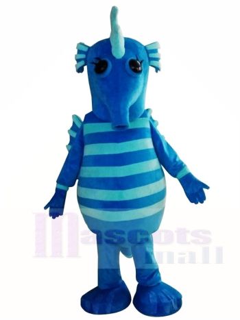 Nettes blaues Hippocampus Seepferdchen Maskottchen Kostüme Tier