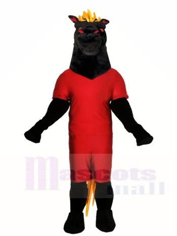 Schwarz Hengst Pferd Maskottchen Kostüme Tier
