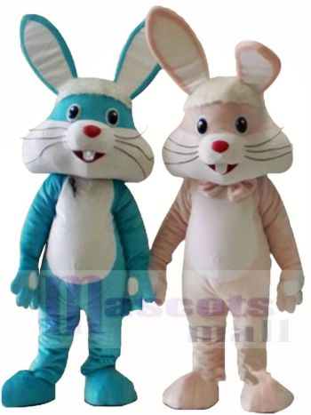 Rosa / blaues Kaninchen Ostern Hase Maskottchen Kostüme Tier