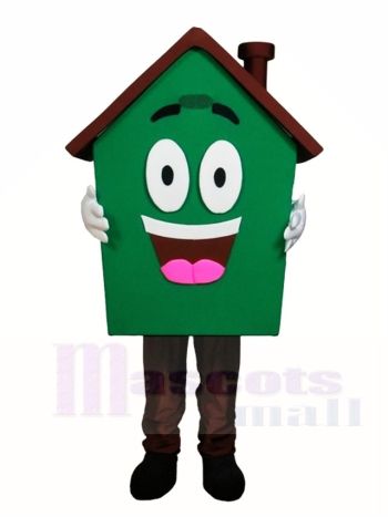 Grün Haus Home Maskottchen Kostüme für Immobilien Agentur Promotion