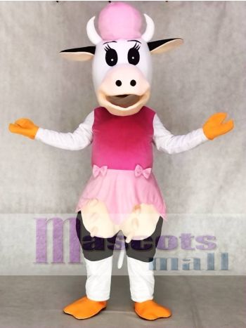 Kuh im rosa Kleid Maskottchen Kostüme Tier