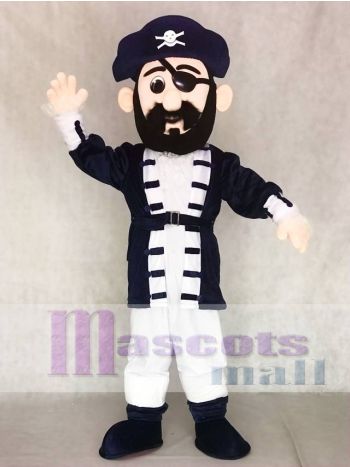 Kapitän Blythe Pirate Maskottchen Kostüme in Marineblau