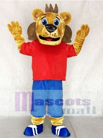 rot Sport Coaching Löwe Maskottchen Kostüme Tier
