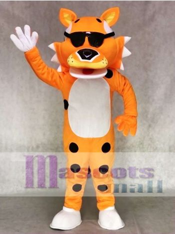 Niedlicher orange Chester Cheetah mit SunGlasses Maskottchen Kostüm Tier