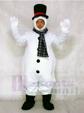 Schneemann mit Kapuze Hut und Schal Maskottchen Kostüme Weihnachten