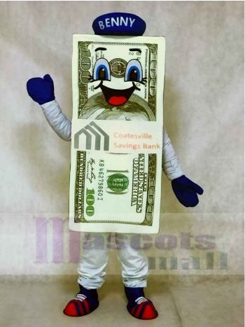 Dollar Rechnung für die Bank Maskottchen Kostüme mit Hut