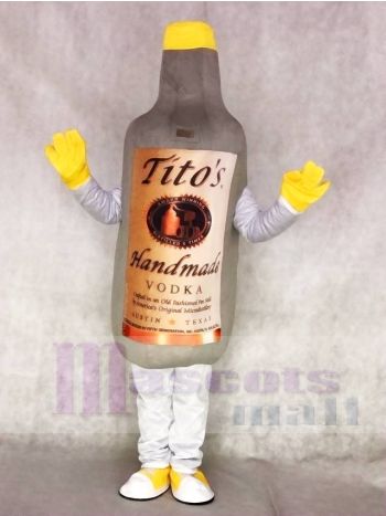 Grau Wodka Wein Flasche Maskottchen Kostüme trinken