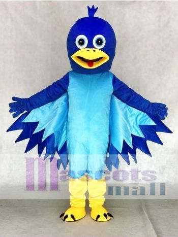Karikatur Wenig Blau Vogel Maskottchen Kostüm