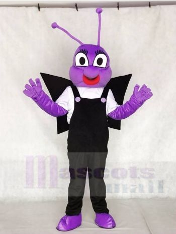 Lila und Schwarz Biene Dudu Bobo Toot Maskottchen Kostüme Insekt