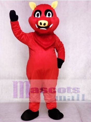 rot Razorback Wildschwein Schwein Wildschwein Maskottchen Kostüm Tier