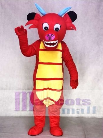 rote Drachen Mushu Dinosaurier Maskottchen Kostüme Tier