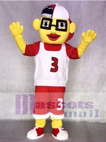 Basketball Junge Maskottchen Kostüm mit Mütze