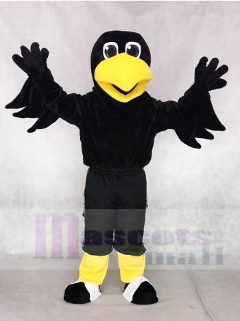 Schwarze Krähe Vogel Rabe Maskottchen Kostüme Tier